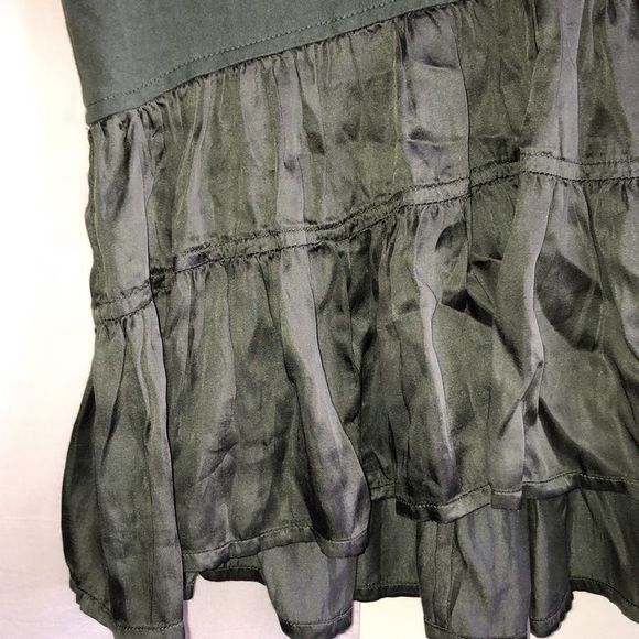 Anthropologie Maeve Forest Green Tiered Top - Picture 3 of 5